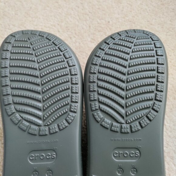NWOT Unisex Adult Crocs Classic Crush Clog Sz: 10 Comfort Gray Men's 207521 - Picture 6 of 16